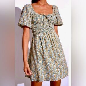 Faithfull the Brand Sylvie Mini Dress in the Sabinosa Floral Print Size 4